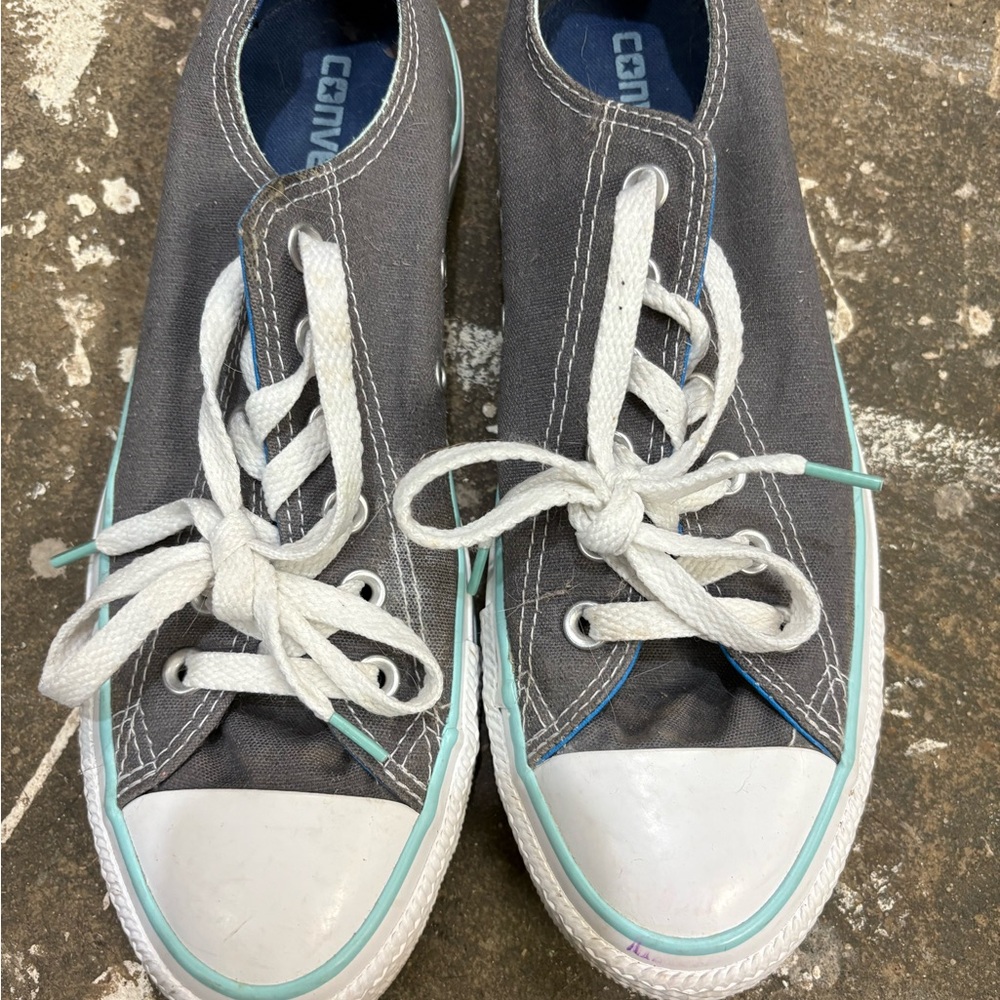 Converse Women's Charcoal and White Sneakers